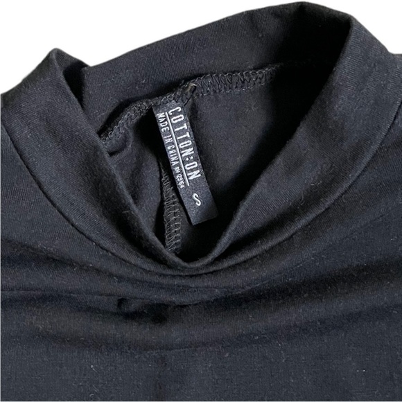 Cotton On | Black Bodycon Mock Neck Long Sleeve Stretch Dress Small - Picture 2 of 3